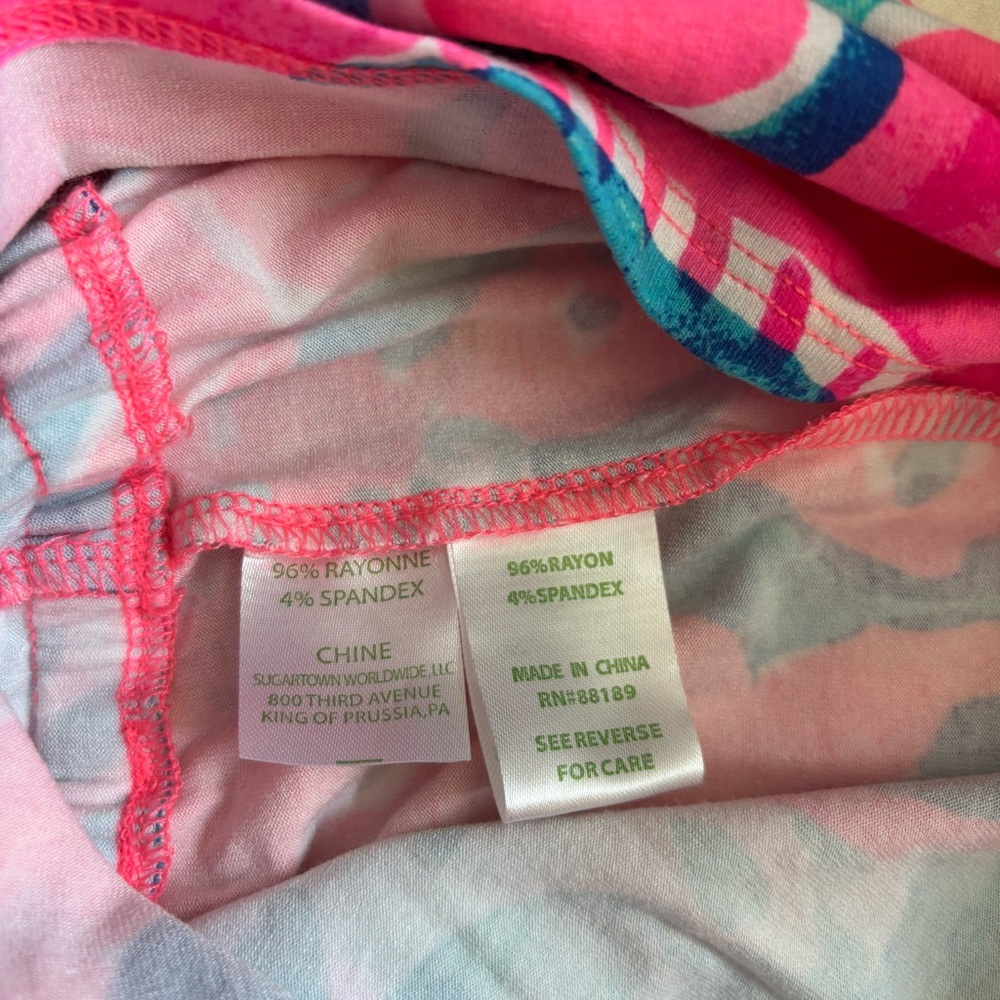 Lilly Pulitzer Klea Romper Off the Shoulder Coral Reef I'm So Jelly Jumpsuit S - Picture 10 of 11